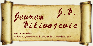 Jevrem Milivojević vizit kartica